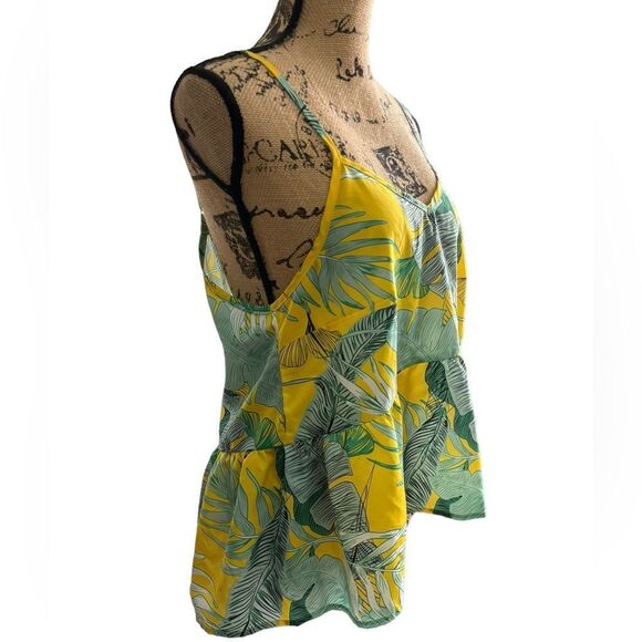SHEIN Green Tropical Print Cami Top Size XL 10 359 - Picture 3 of 7